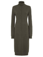 Fendi Cashmere Midi Dress Dark Green