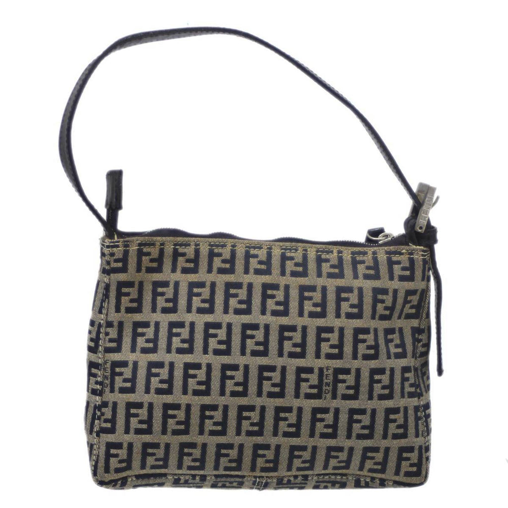 Fendi Zucchino  Canvas Leather Pouch ()