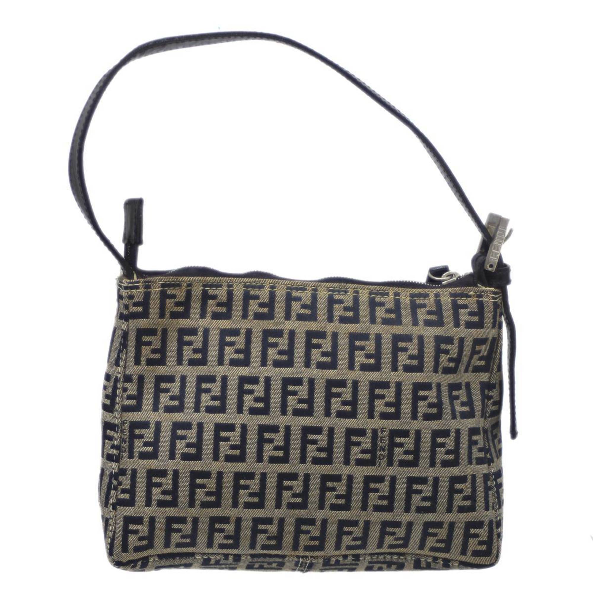 Fendi Zucchino  Canvas Leather Pouch ()