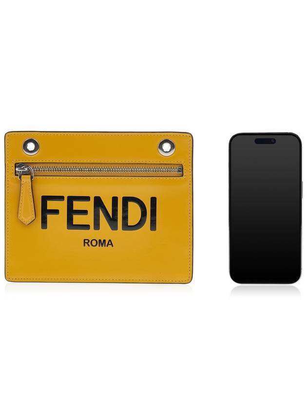 Fendi Peekaboo Pocket Clutch Bag Yellow