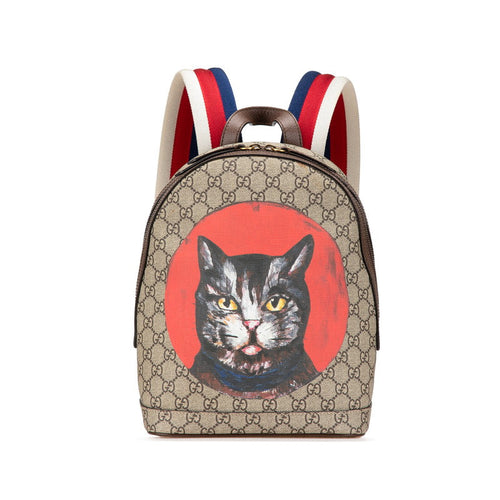 Gucci GG Supreme Mystic Cat PVC Leather Backpack