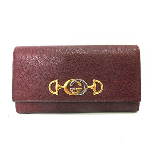 Gucci Zumi Leather Continental Wallet