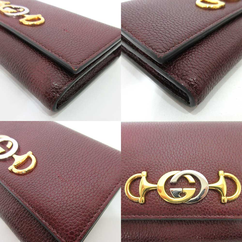 Gucci Zumi Leather Continental Wallet