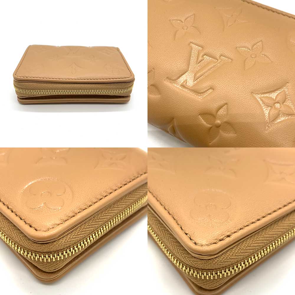 Louis Vuitton Wallet Monogram Embossed Lamb Leather