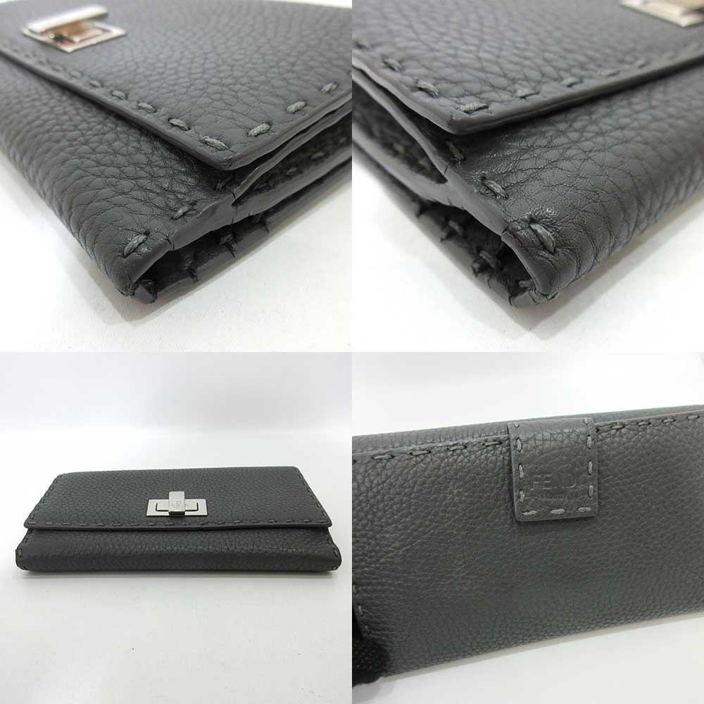 Fendi Leather Selleria Peekaboo Wallet