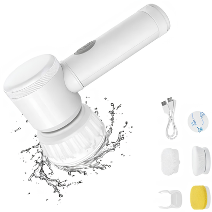 Waterproof 5-in-1 Rechargeable Electric Scrub Gun