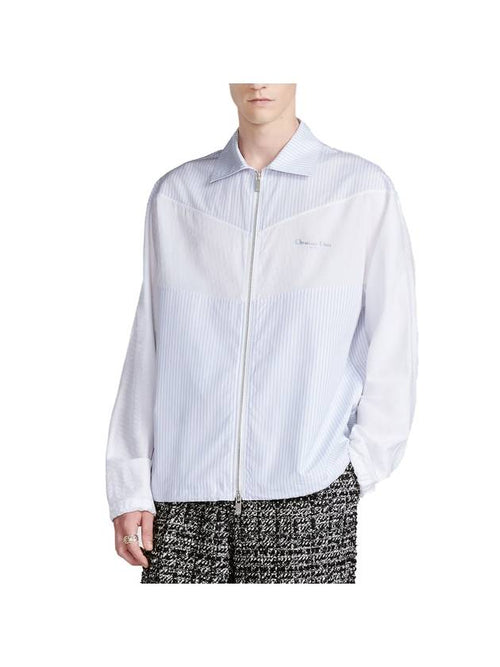 Couture Zipped Long Sleeve Shirt Blue Dior