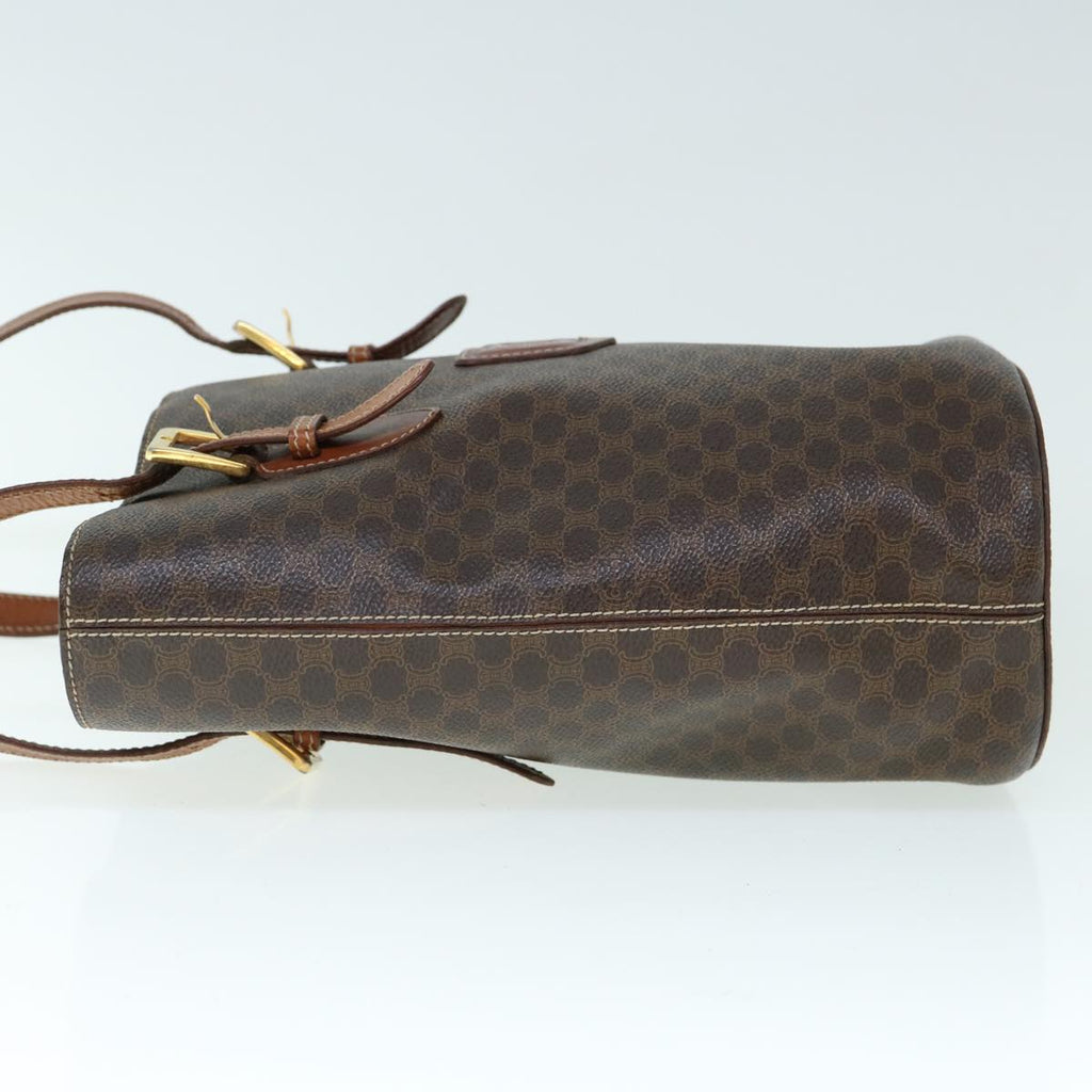 CELINE Macadam Canvas Shoulder Bag PVC Leather Brown  60044