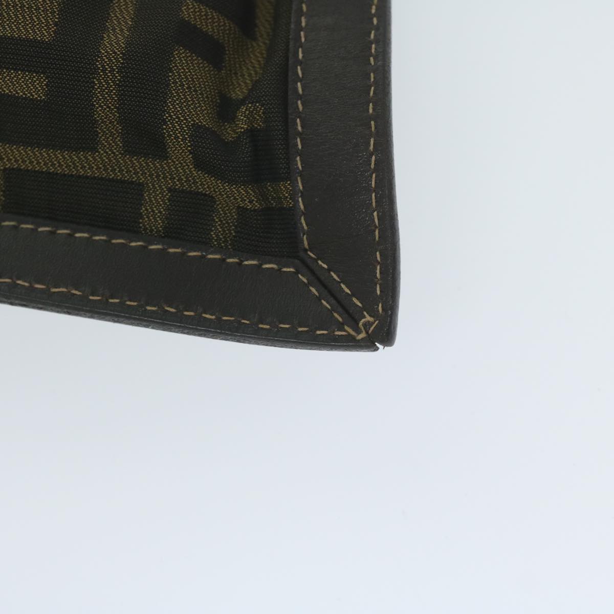 FENDI Zucca Canvas Clutch Bag Black Brown60048