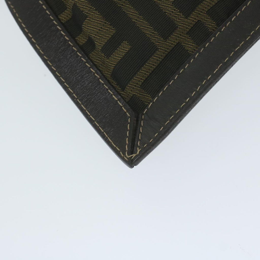 FENDI Zucca Canvas Clutch Bag Black Brown60048
