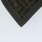 FENDI Zucca Canvas Clutch Bag Black Brown60048