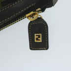 FENDI Zucca Canvas Clutch Bag Black Brown60048