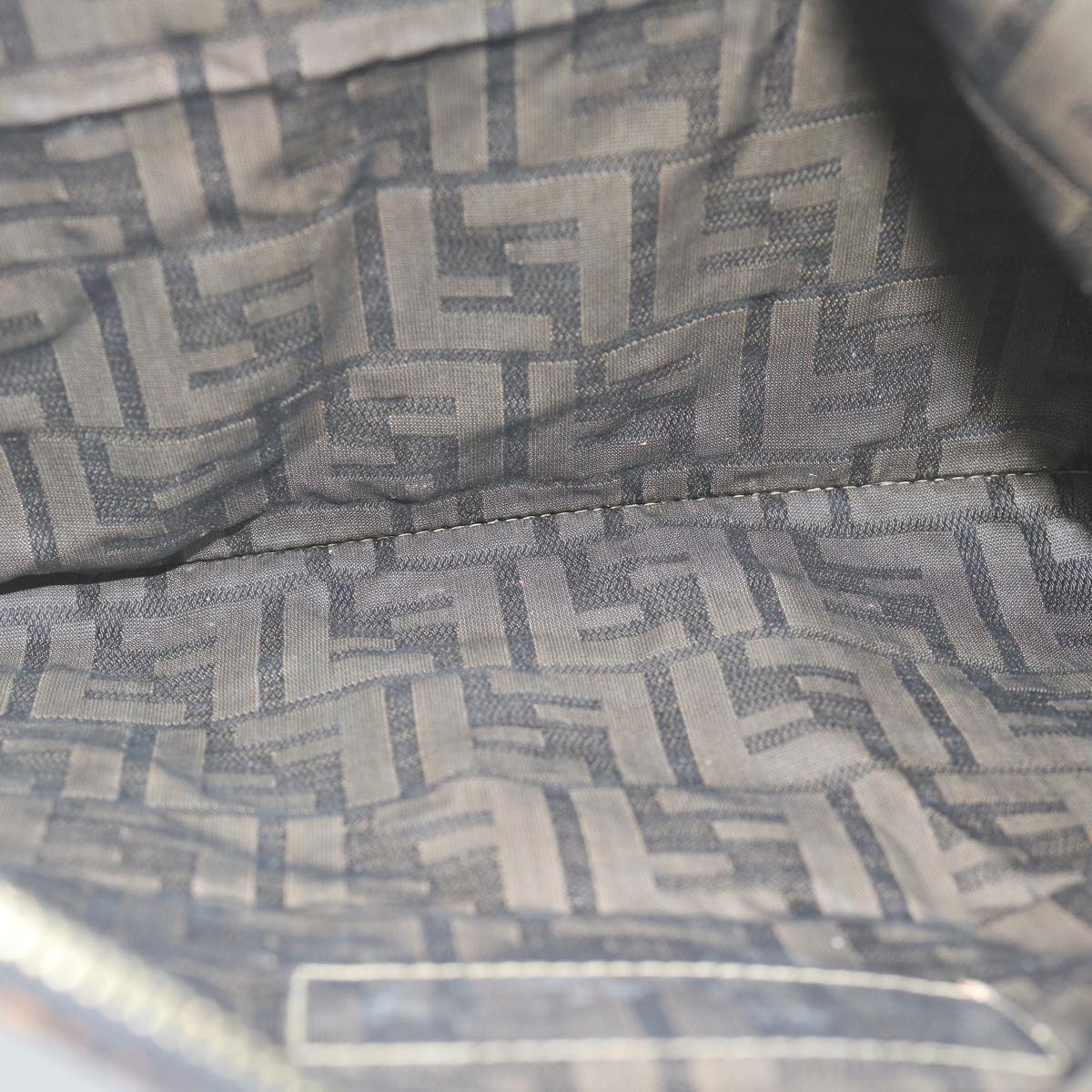 FENDI Zucca Canvas Clutch Bag Black Brown60048