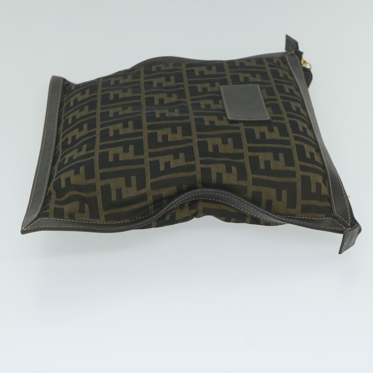 FENDI Zucca Canvas Clutch Bag Black Brown60048