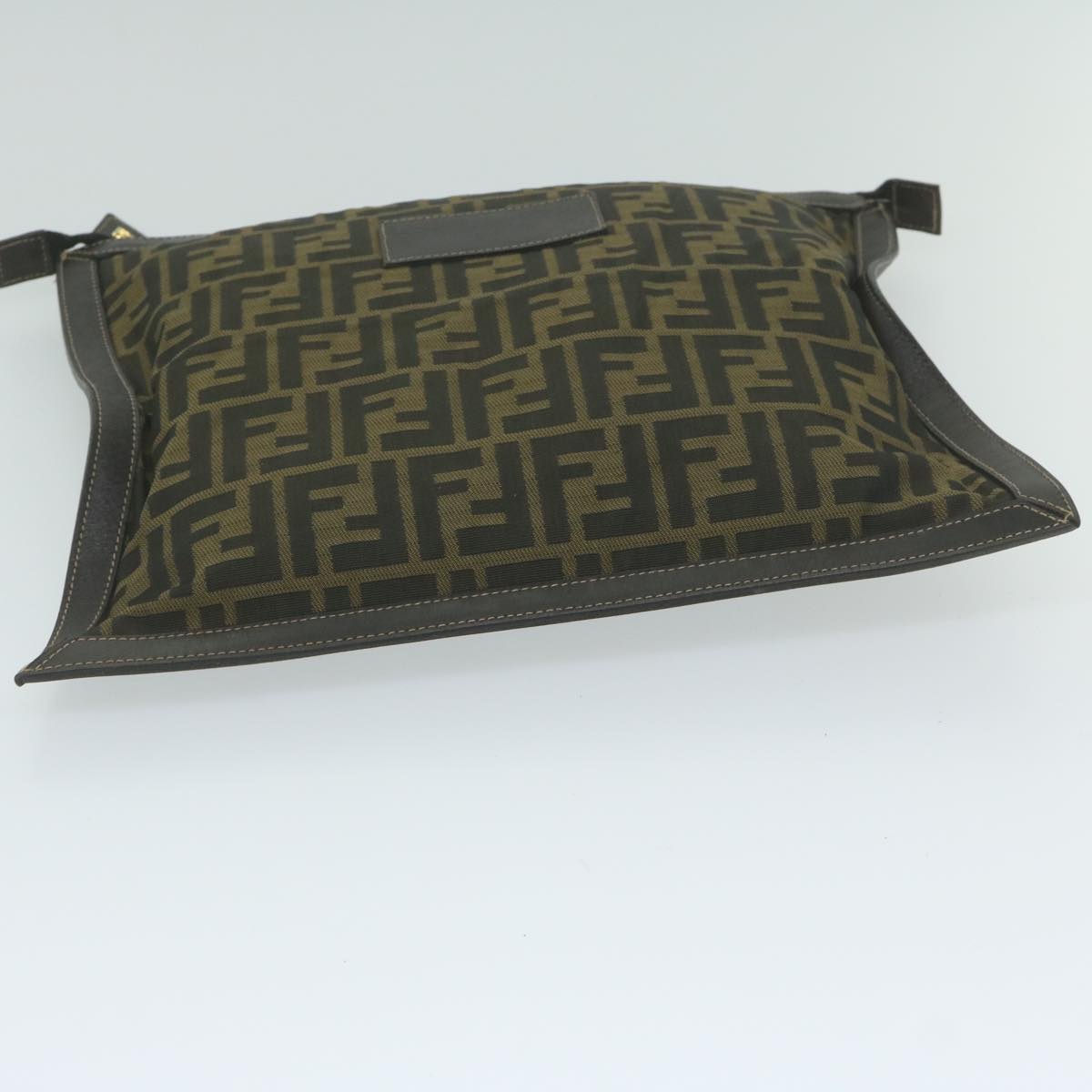 FENDI Zucca Canvas Clutch Bag Black Brown60048