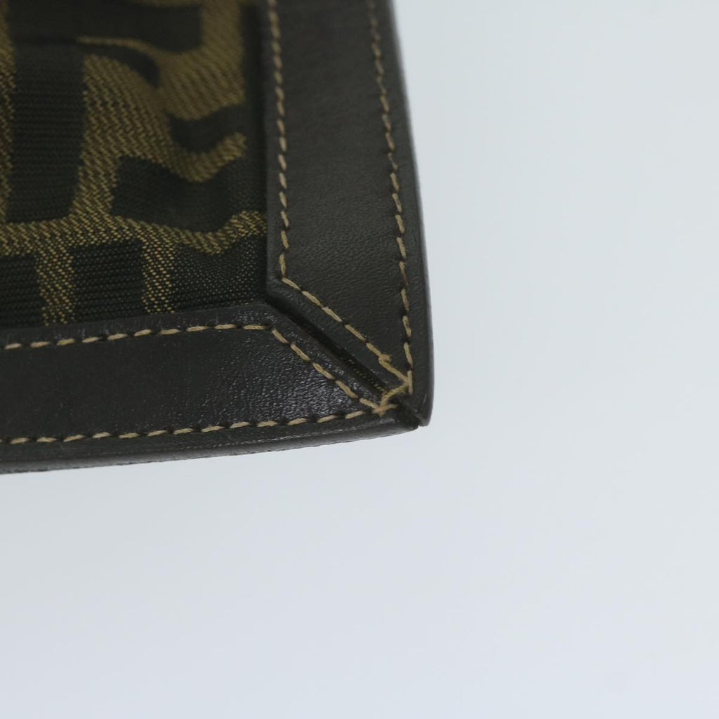 FENDI Zucca Canvas Clutch Bag Black Brown60048