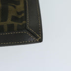FENDI Zucca Canvas Clutch Bag Black Brown60048