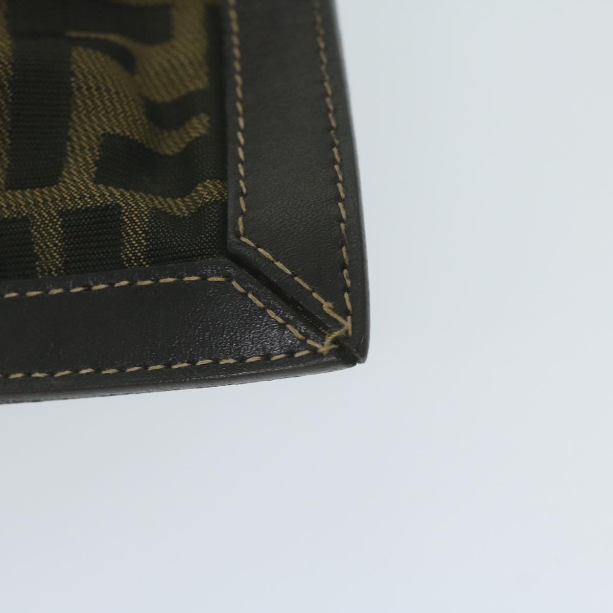 FENDI Zucca Canvas Clutch Bag Black Brown60048