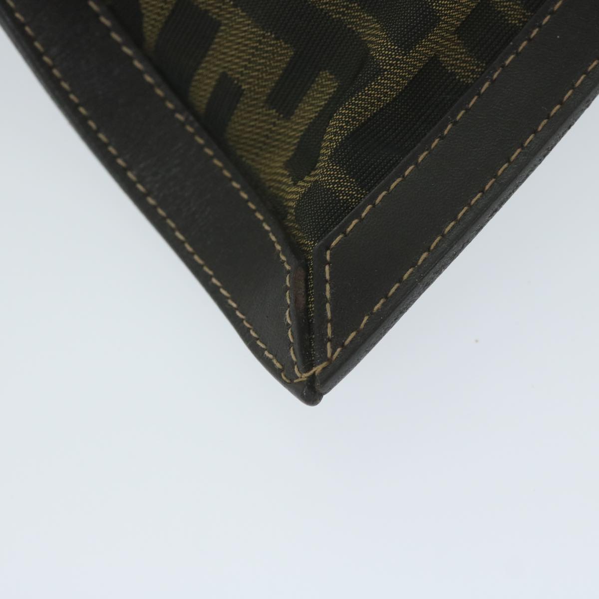 FENDI Zucca Canvas Clutch Bag Black Brown60048