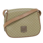 CELINE Macadam Canvas Shoulder Bag Beige  60065