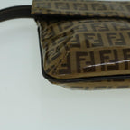 FENDI Zucchino Canvas Shoulder Bag Coated Canvas Brown60109