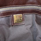 FENDI Zucchino Canvas Shoulder Bag Coated Canvas Brown60109