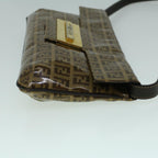 FENDI Zucchino Canvas Shoulder Bag Coated Canvas Brown60109