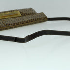 FENDI Zucchino Canvas Shoulder Bag Coated Canvas Brown60109