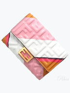 Fendi Embossed Baguette Half Wallet