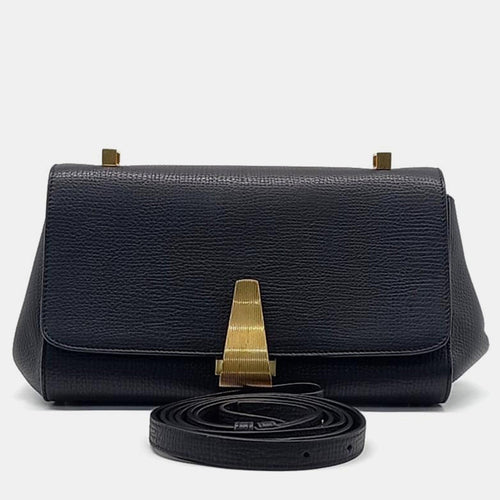 Bottega Veneta Black Leather Angle Handbag