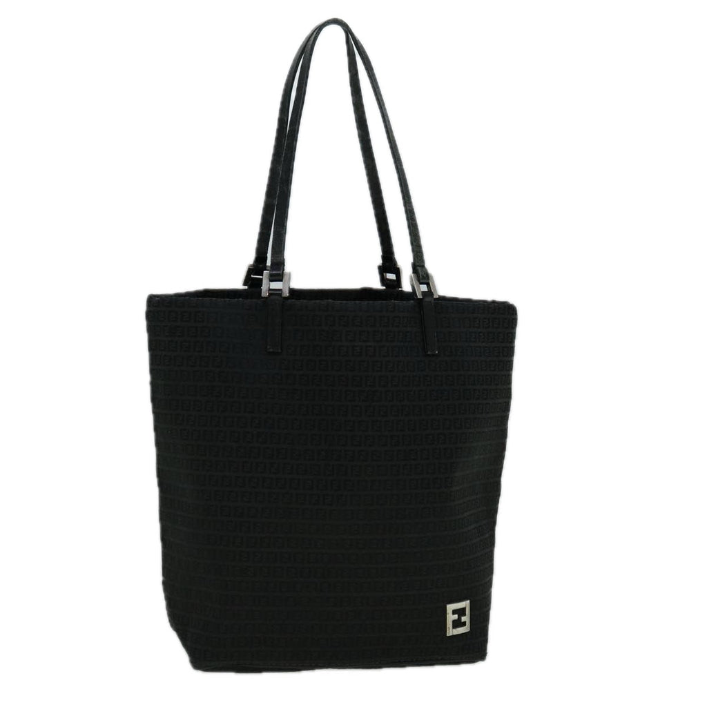 FENDI Zucchino Canvas Tote Bag Black60280