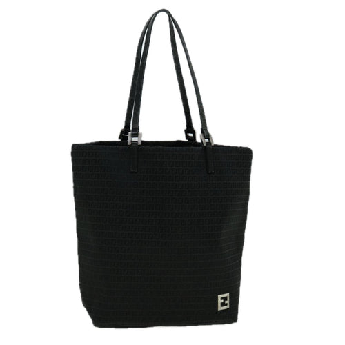 FENDI Zucchino Canvas Tote Bag Black60280