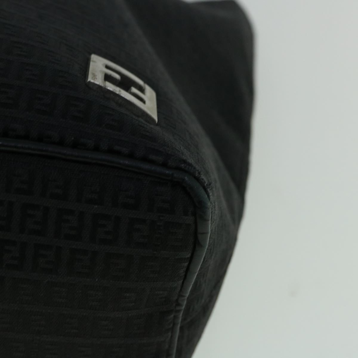 FENDI Zucchino Canvas Tote Bag Black60280