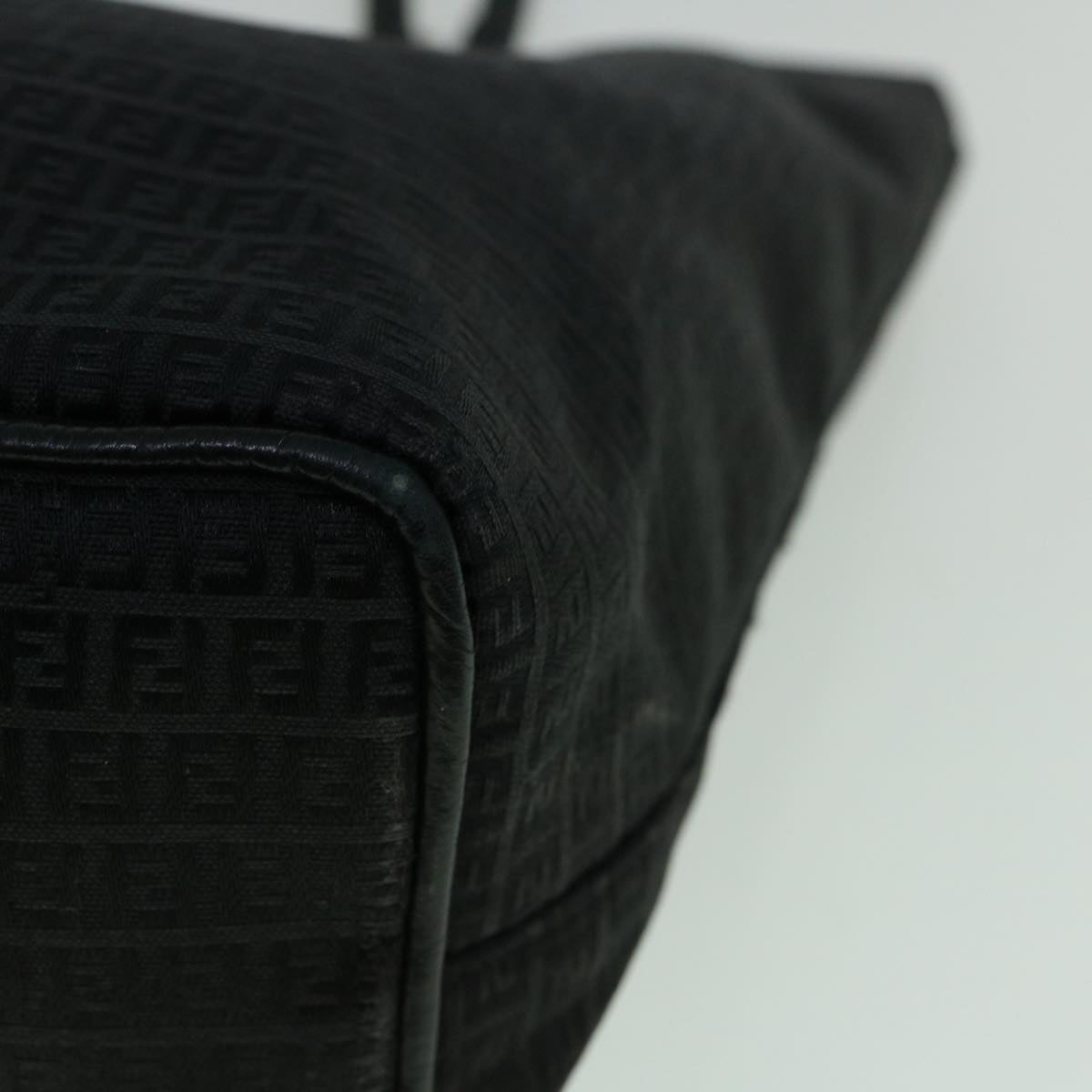 FENDI Zucchino Canvas Tote Bag Black60280