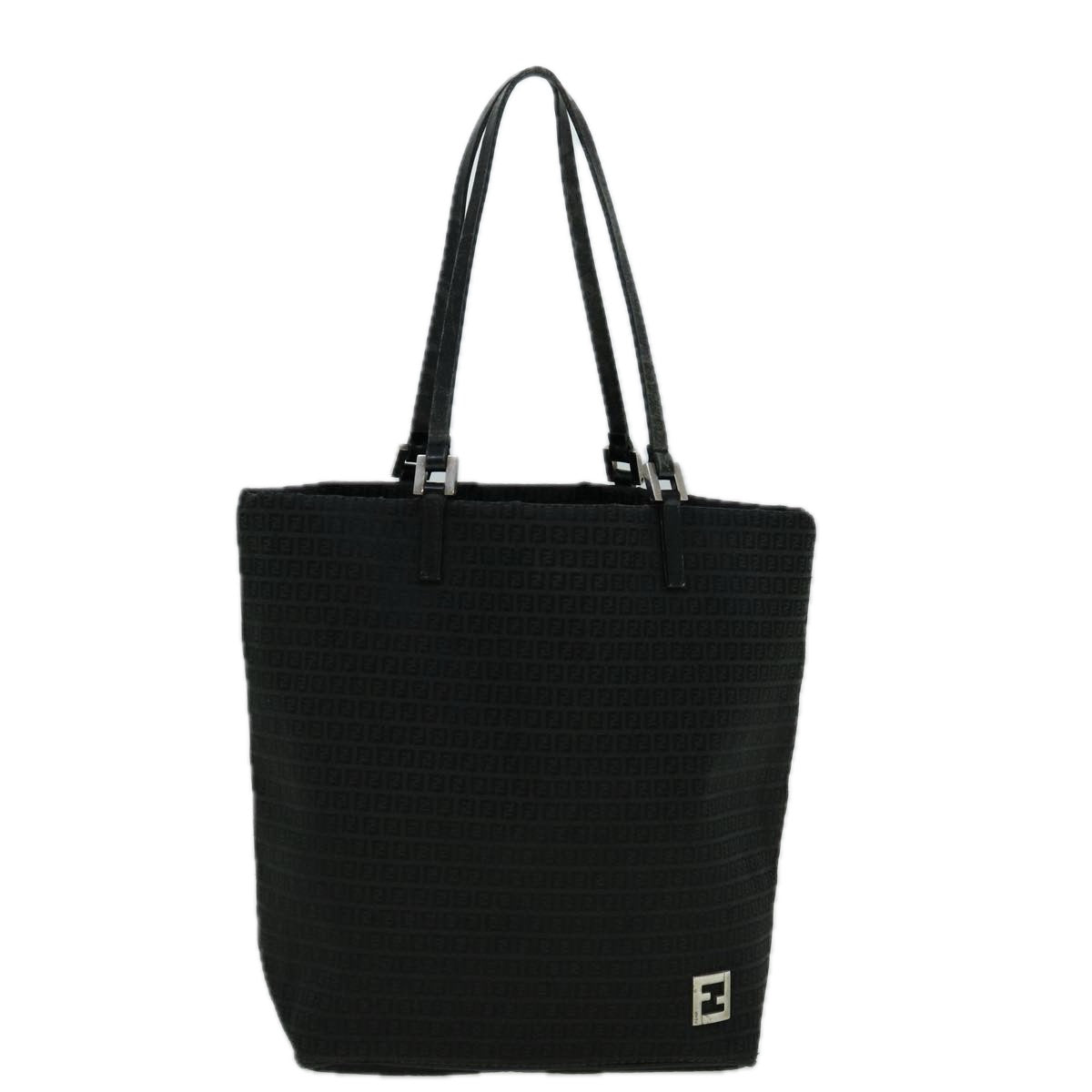 FENDI Zucchino Canvas Tote Bag Black60280