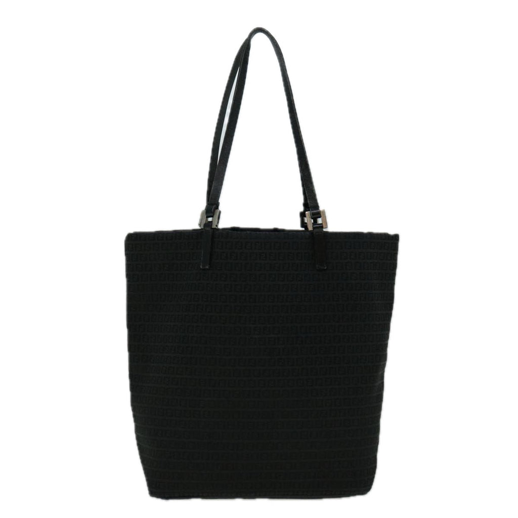 FENDI Zucchino Canvas Tote Bag Black60280