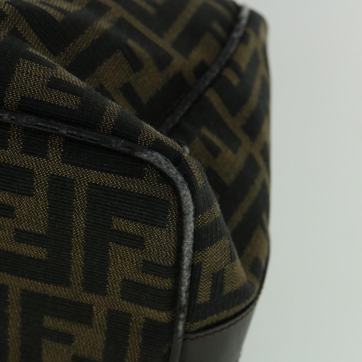 FENDI Zucca Canvas Vanity Hand Bag Brown60287