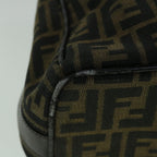 FENDI Zucca Canvas Vanity Hand Bag Brown60287