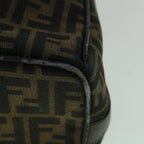 FENDI Zucca Canvas Vanity Hand Bag Brown60287
