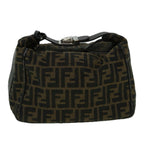 FENDI Zucca Canvas Vanity Hand Bag Brown60287