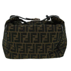 FENDI Zucca Canvas Vanity Hand Bag Brown60287