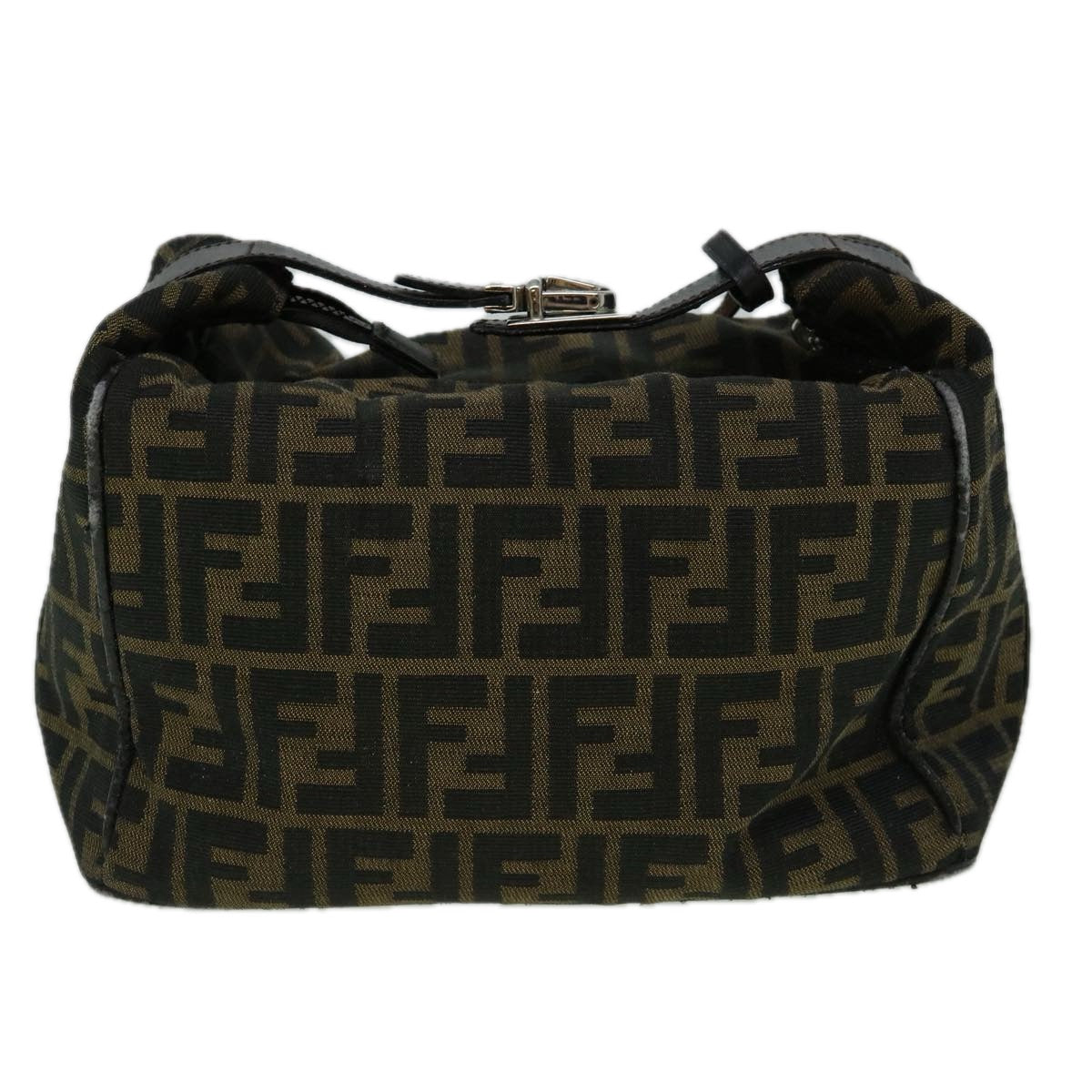 FENDI Zucca Canvas Vanity Hand Bag Brown60287