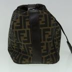 FENDI Zucca Canvas Vanity Hand Bag Brown60287