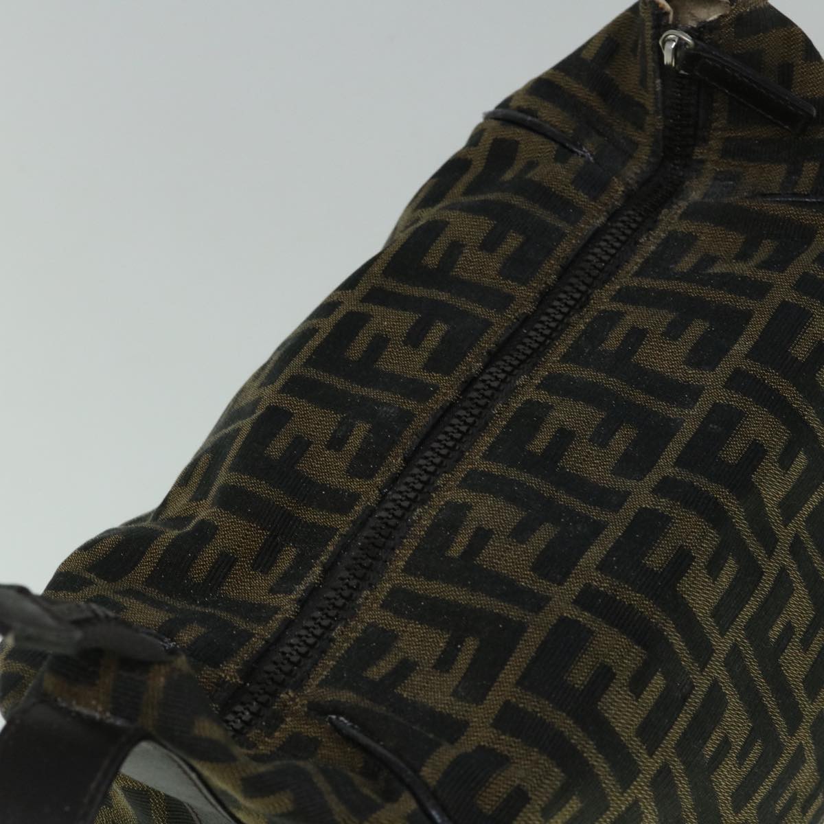 FENDI Zucca Canvas Vanity Hand Bag Brown60287