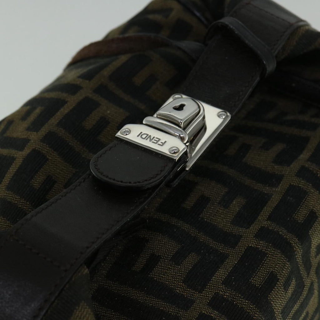 FENDI Zucca Canvas Vanity Hand Bag Brown60287
