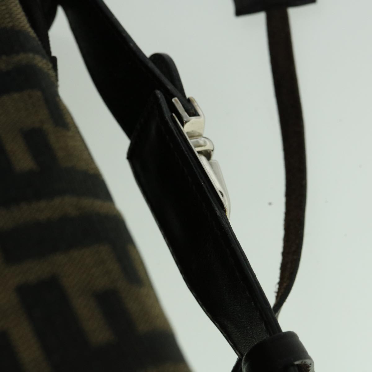 FENDI Zucca Canvas Vanity Hand Bag Brown60287