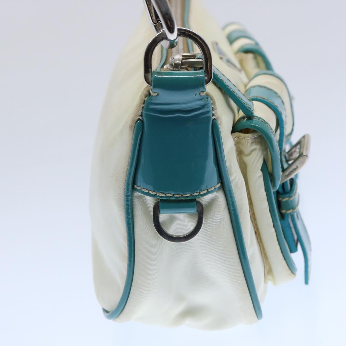 PRADA Shoulder Bag Nylon White  60312