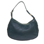 CELINE Shoulder Bag Leather Blue  60323