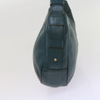 CELINE Shoulder Bag Leather Blue  60323