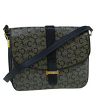 CELINE C Macadam Canvas Shoulder Bag Coated Canvas Navy  60345